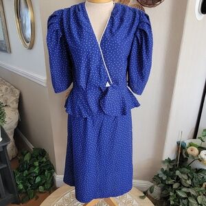 Vintage 80s Skirt Set Sz 11